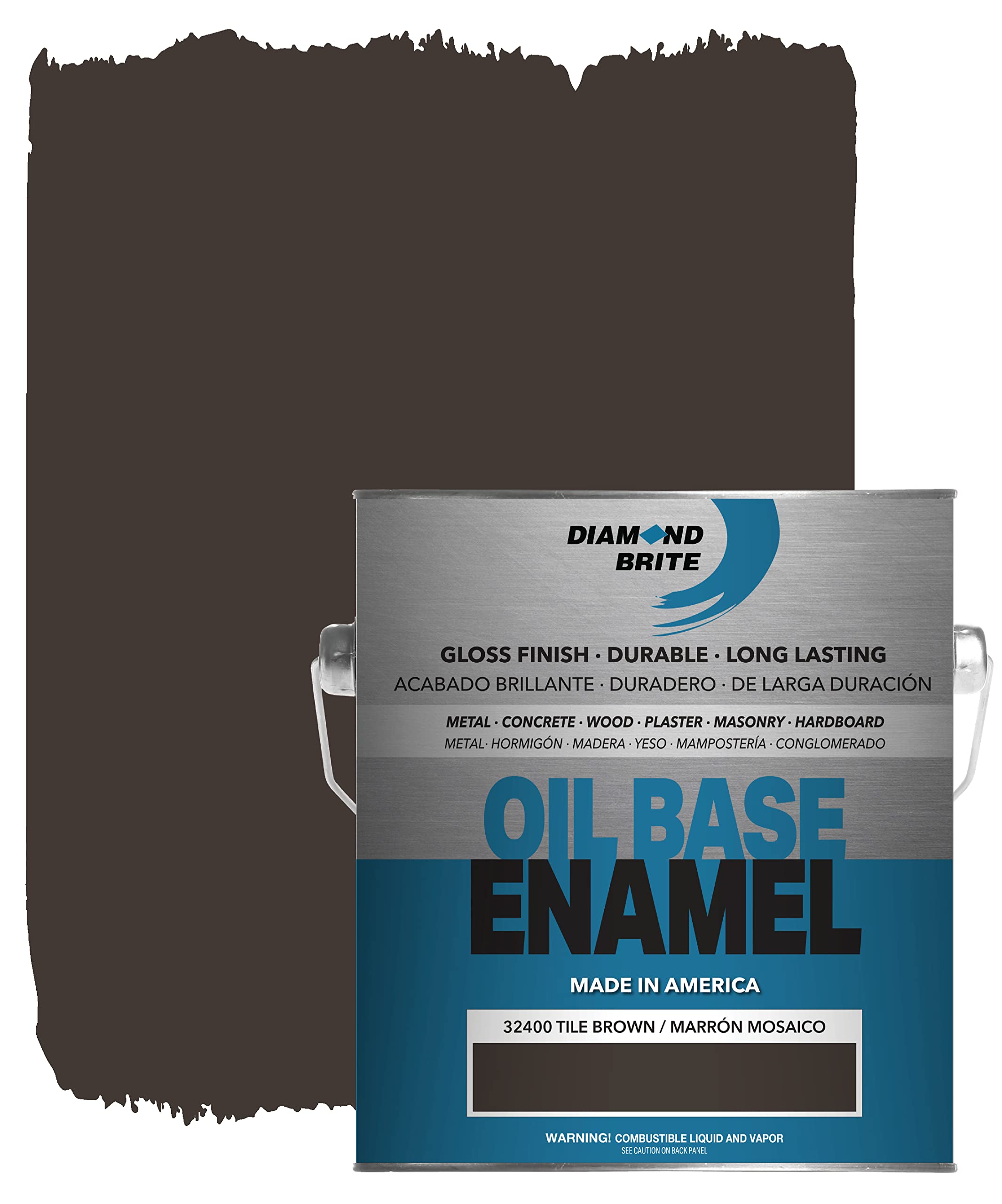 Diamond Brite Paint 1 Gallon Oil Base Enamel Paint in Tile Brown 32400-1