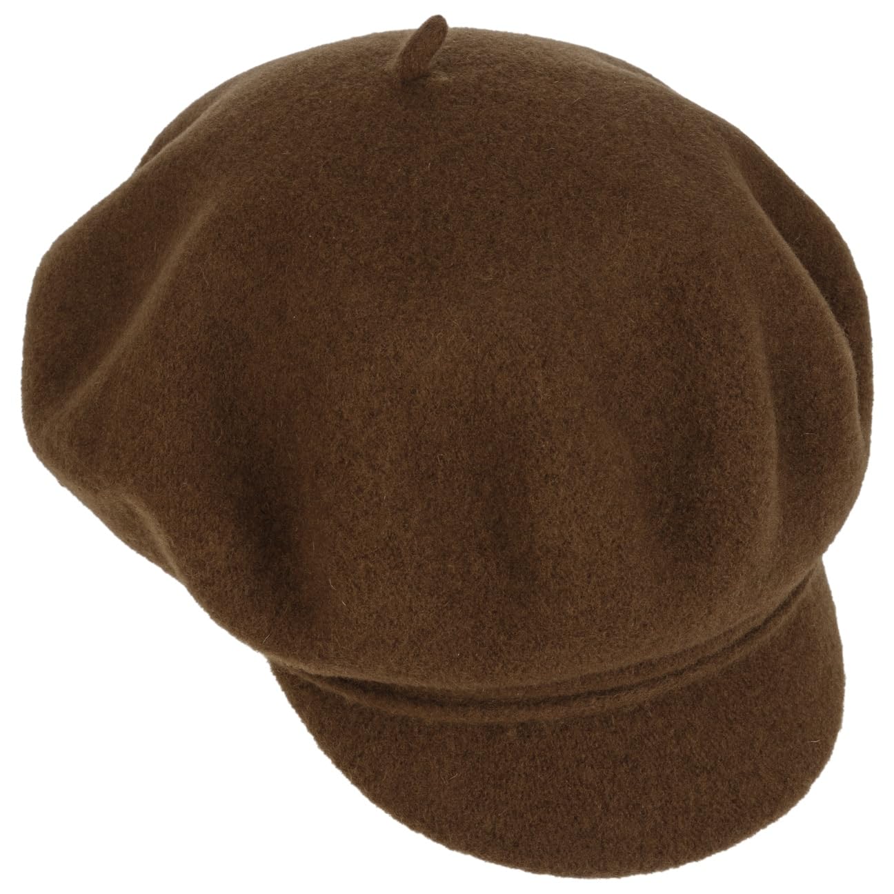 Uni Wool Ballonmütze Schirmmütze Made in EU Damen Herbst Winter