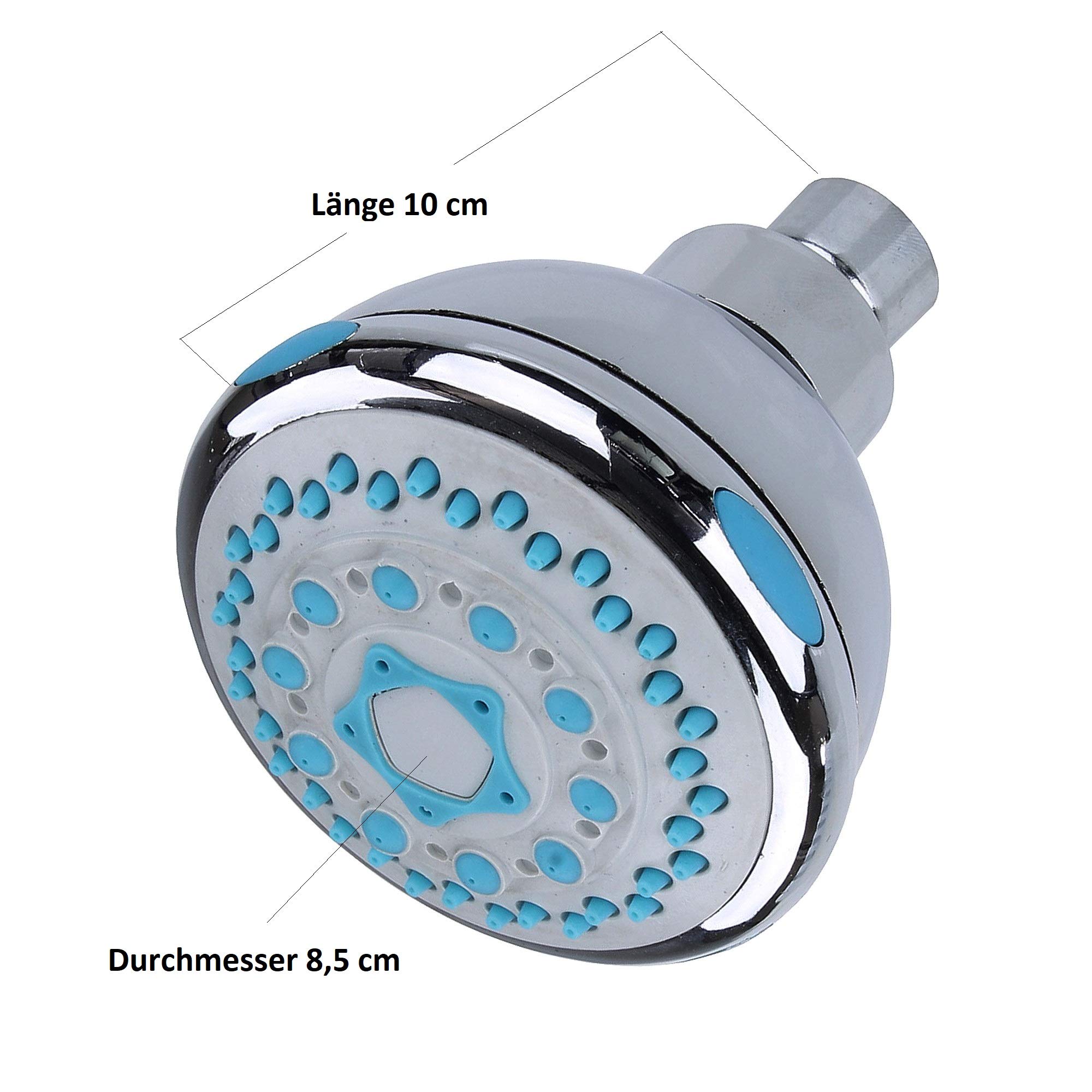 Douchette à Main - IDRALITE - Ronde 4 Jets - Chromé - ABS - Buses Anti