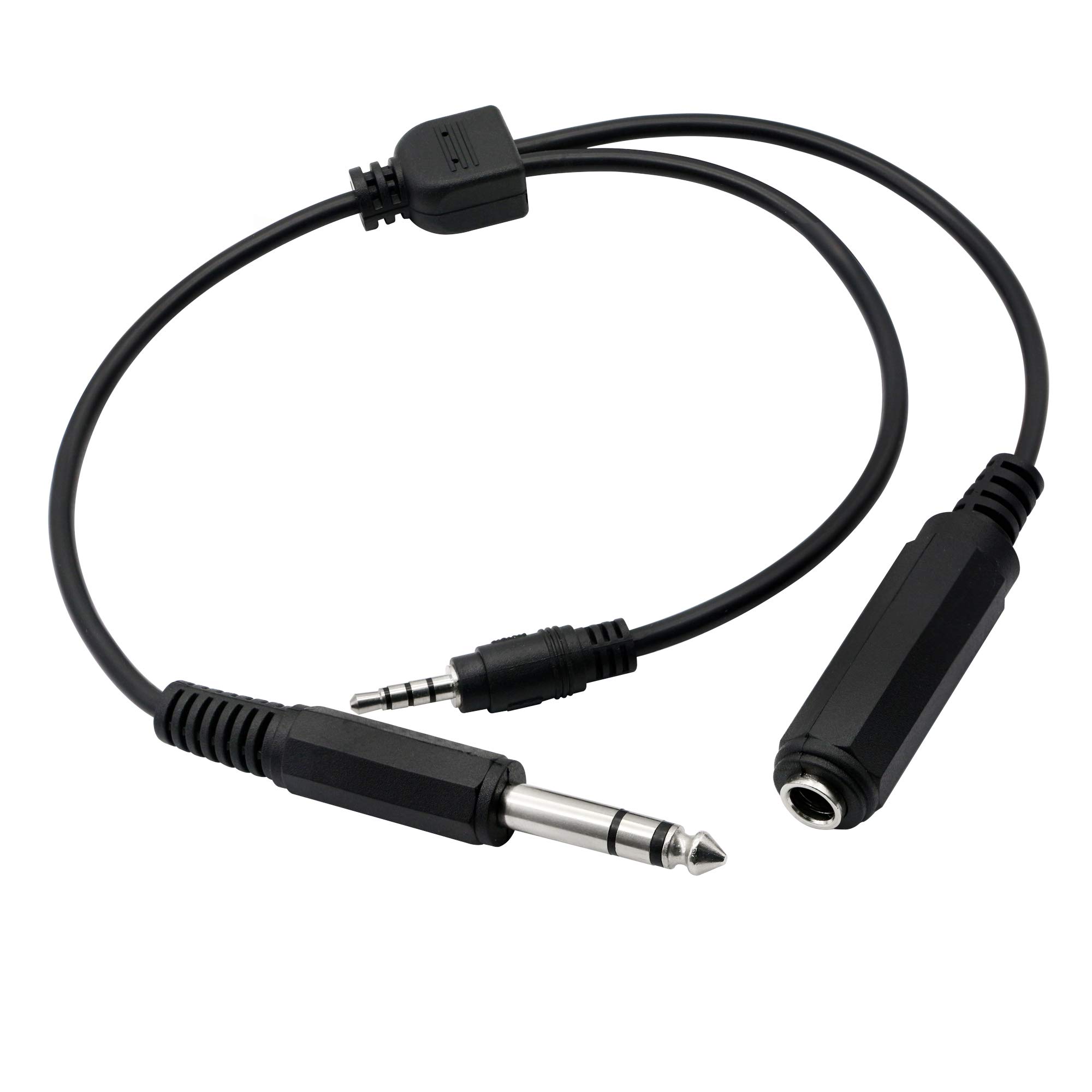 6.35mm 1/4 TRS to 1/4 6.35mm TRS Female & 3.5mm 1/8 TRRS Male Stereo Headphone Y Splitter Extension Cable Guitar Amplifier Instrument Cable Headphone Adapter-image-15