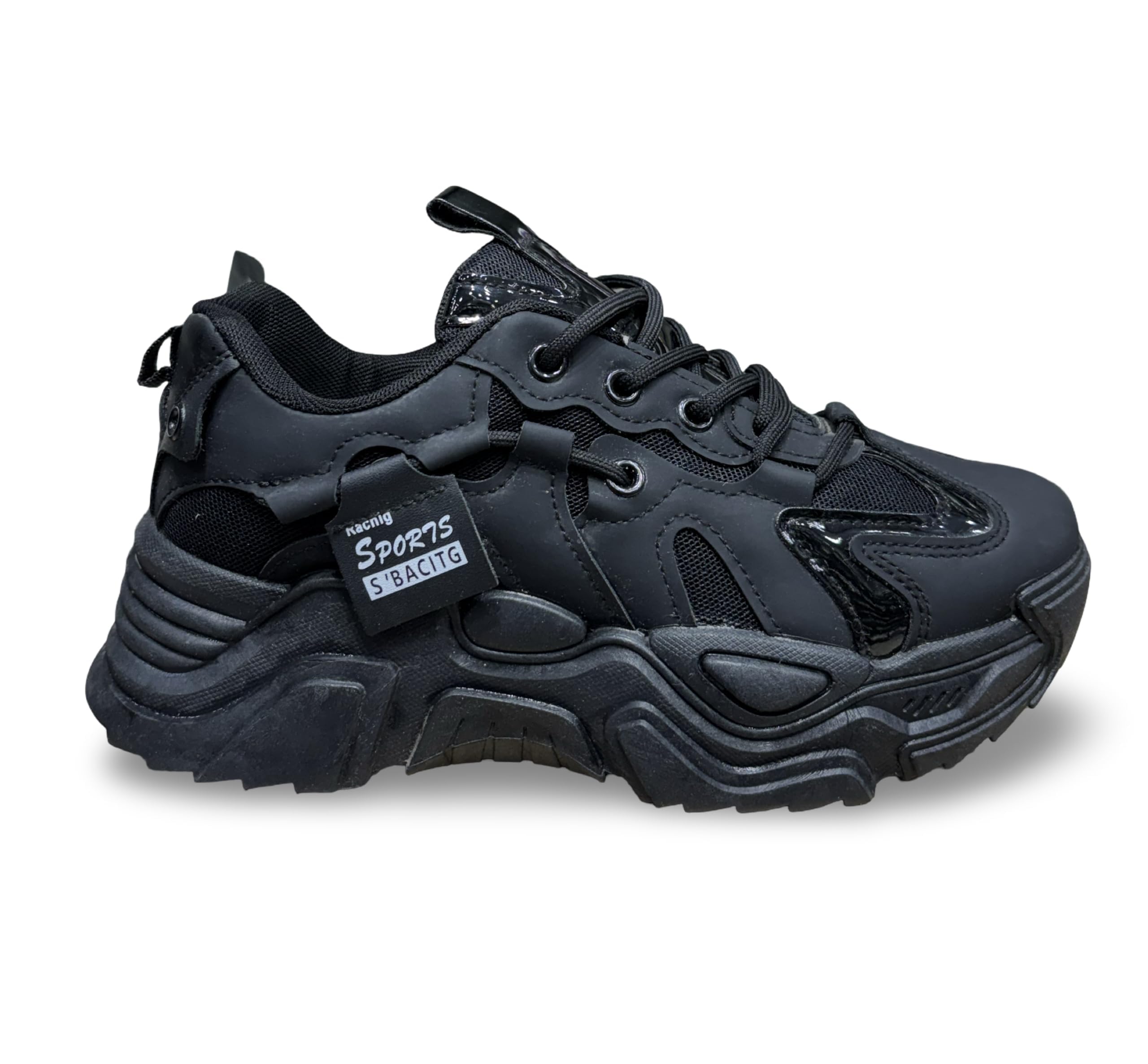 Sports Racing Chunky Sneakers, Mesh Athletic Shoes with Platform Sole Casual Shoes for Womens-image-45