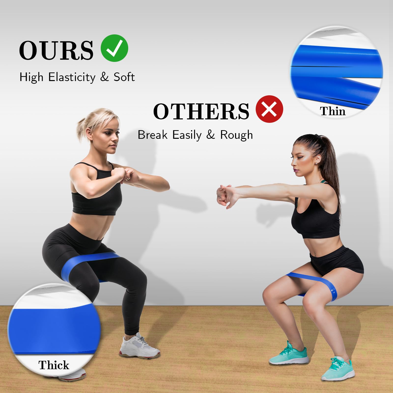 Resistance Bands for Working Out, 5 Levels Elastic Exercise Bands — Amazon image 4