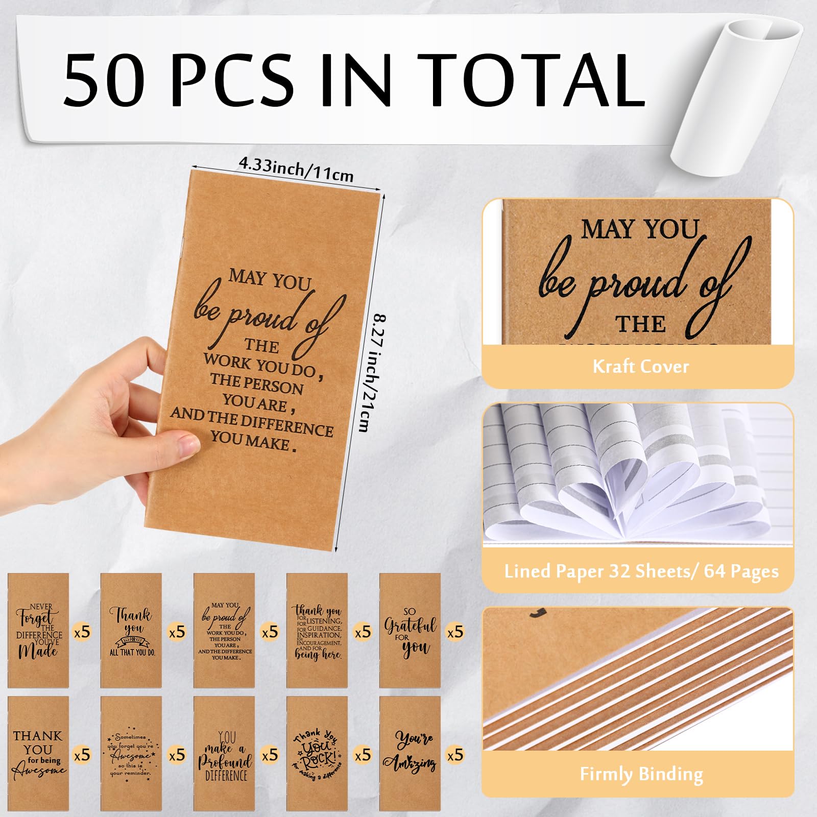 Yeaqee 50 quaderni settimanali ispiratori non datati per lista delle cose da fare, obiettivi settimanali, quaderni per insegnanti, dipendenti, idea regalo per il rientro a scuola (motivazionale)