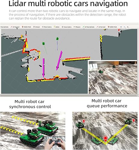 Miniatura 5 de Yahboom Robot ROS AI para competencias Raspberry Pi 4B, identidad visual, navegación de mapeo, programación profesional de Python (sin Pi 4B Ver.II)
