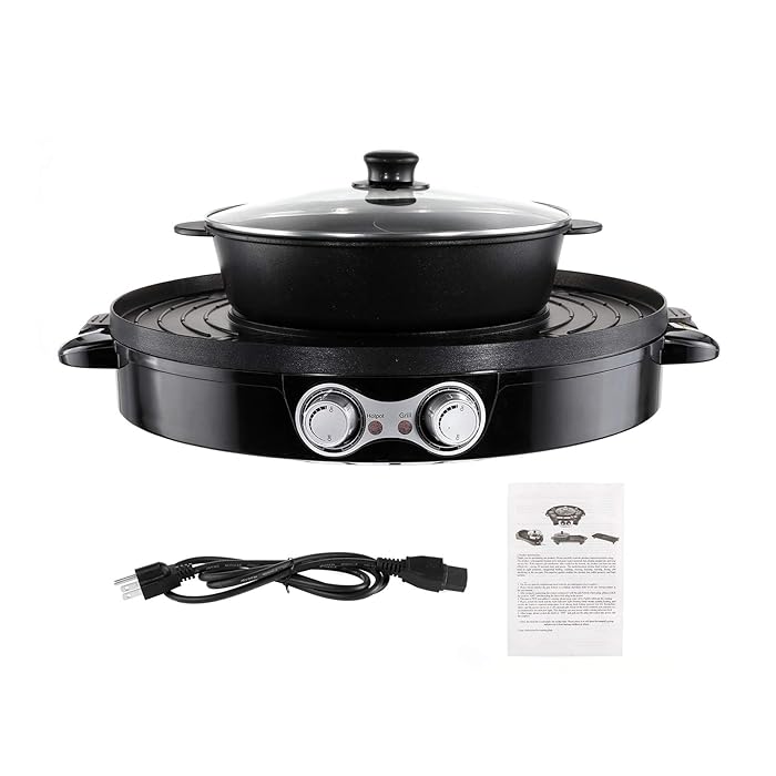 Buy DynaLiving Hot Pot Electric Korean BBQ Grill 3 in 1 Shabu Shabu