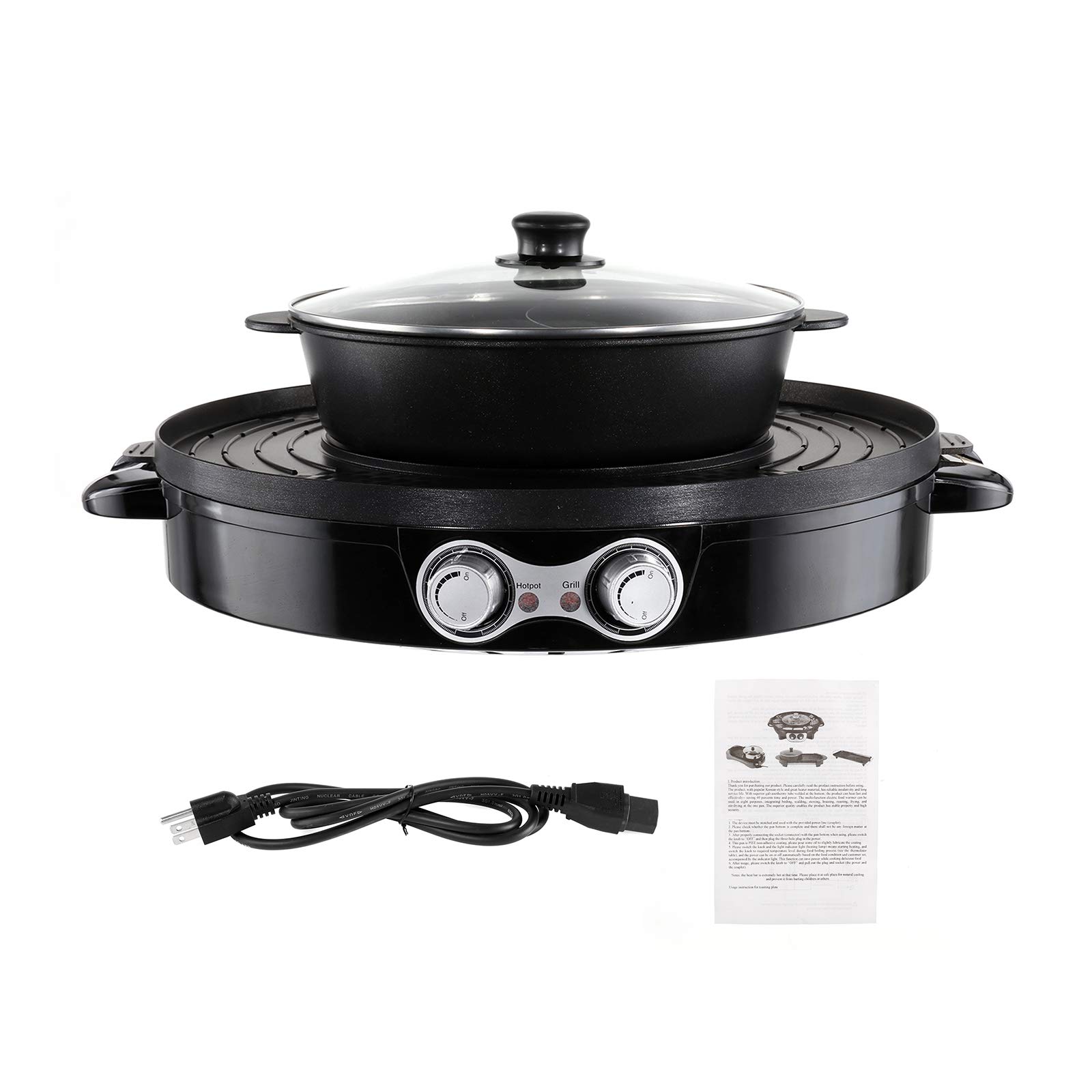 Buy DynaLiving Hot Pot Electric Korean BBQ Grill 3 in 1 Shabu Shabu