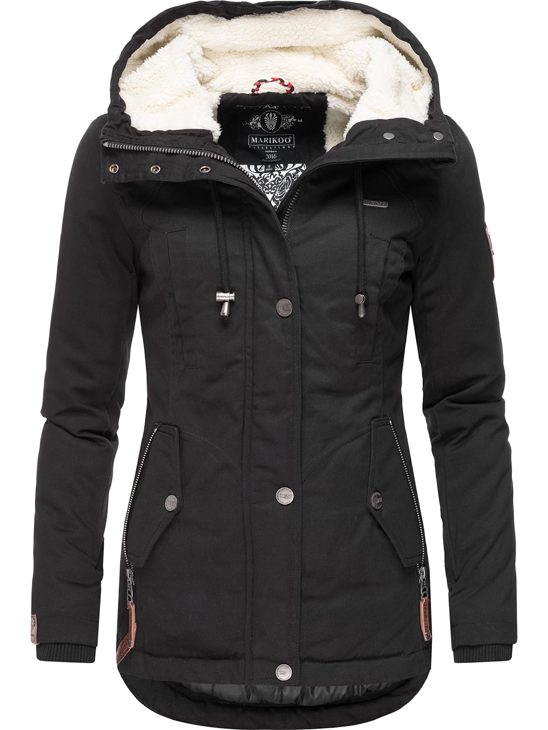 Marikoo Bikoo Chaqueta de invierno con capucha para mujer, algodón, tallas XS-XXL