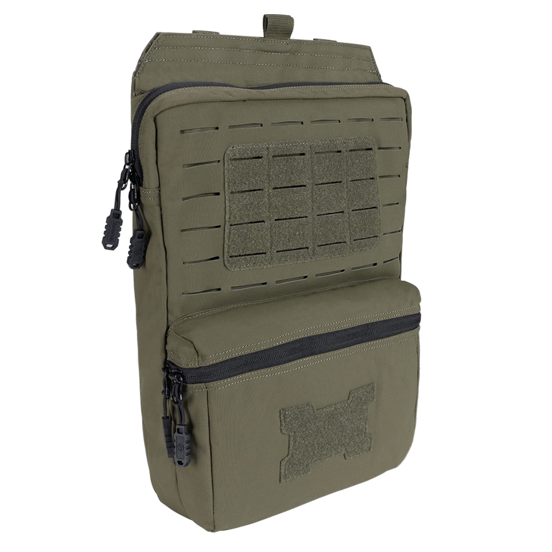 Zaino tattico per idratazione MOLLE per vescica d'acqua da 2 litri Borsa per idratazione 500D Nylon(Ranger Green)