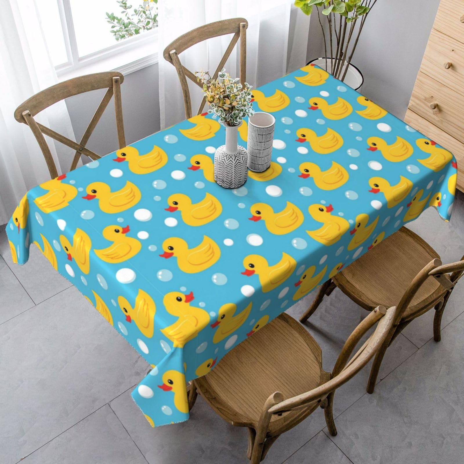 Nappe de table lavable jaune pour protéger des taches et des rayures de couverts