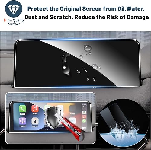 Miniatura 2 de Ruiya Protector de pantalla para Mazda CX5 CX-5 Pantalla táctil de 10.25 pulgadas Mazda CX5 2021-2024 Accesorios Vidrio templado antirreflejos y