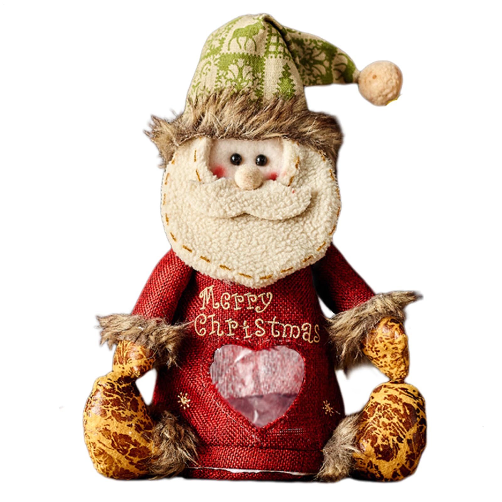Christmas Doll Bags Reusable 3D Doll Fabric Candy Party Favors Wrapping