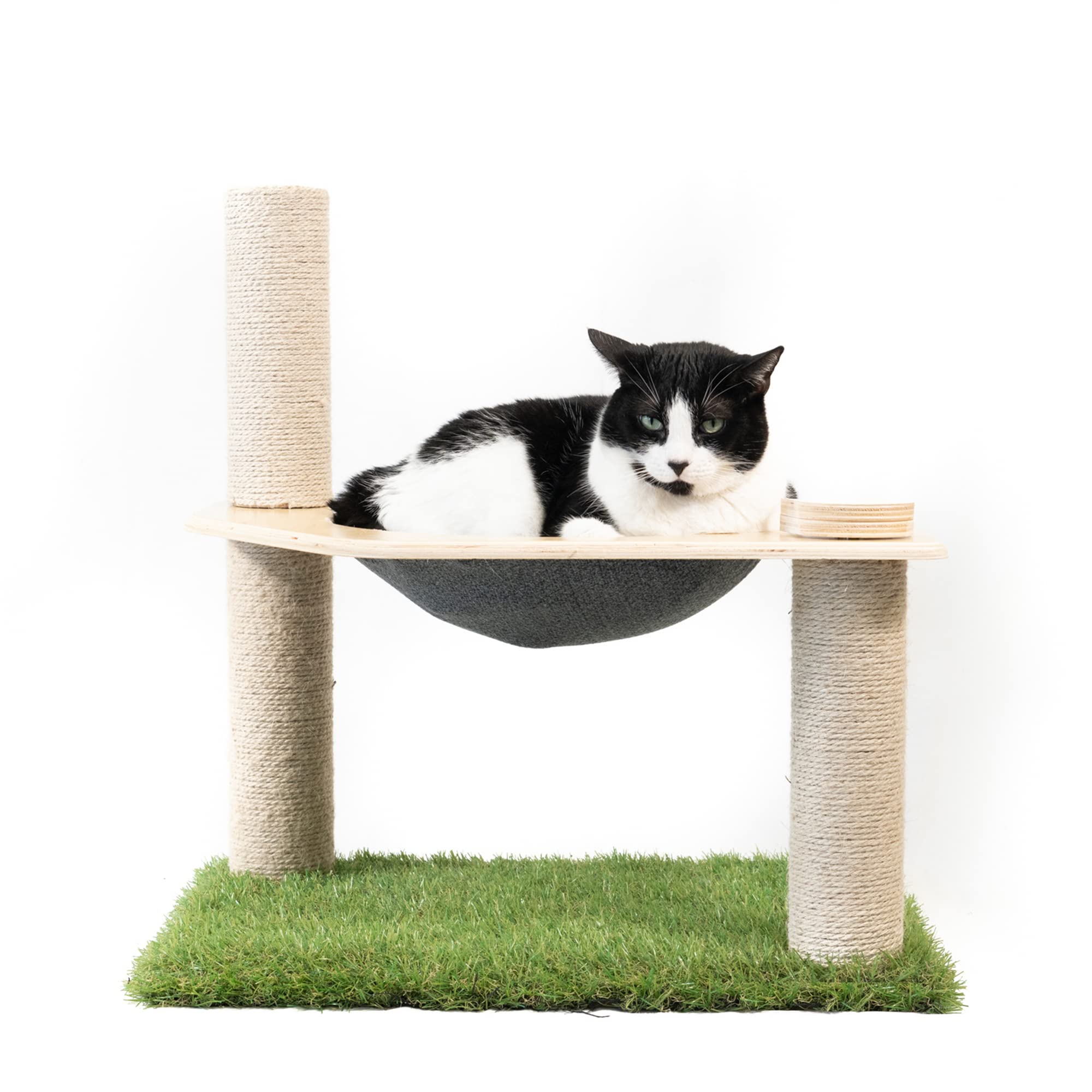 On2 Pets Cat Condo Cat Tree Tower with Cat Hammock Bed and Scratching  Posts Cat Furniture Made in USA