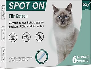 Animal Vita® Spot On Tick Protection for Cats [6 Months Reliable Tick Protection] Tick Repellent for Cats - Tick Protection Cat - Spot On for Cats product image