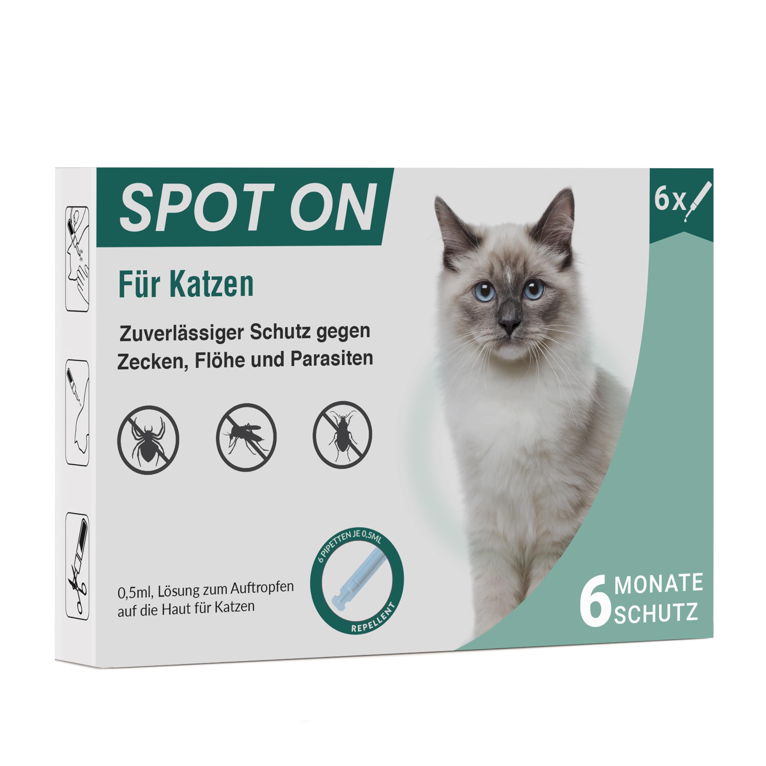 Animal Vita® Spot On Natürlicher Zeckenschutz für Katzen [6 Monate zuverlässiger Schutz] Natürliches Zeckenmittel für Katzen - Repellent gegen Zecken, mit Sofortwirkung – Amazon Angebot
