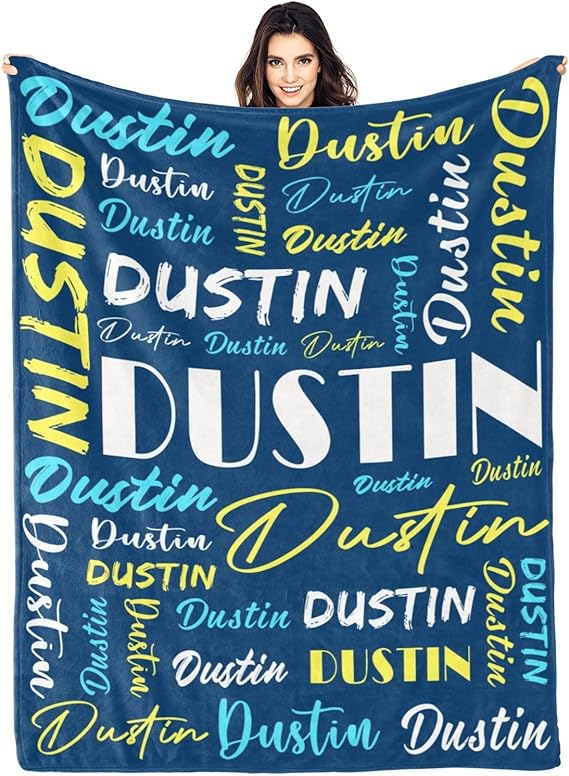 Personalized Blankets for Kids with Names Customized Blankets with Name for Adult Custom Blanket Gift for Birthday Christmas Valentines Day Gift