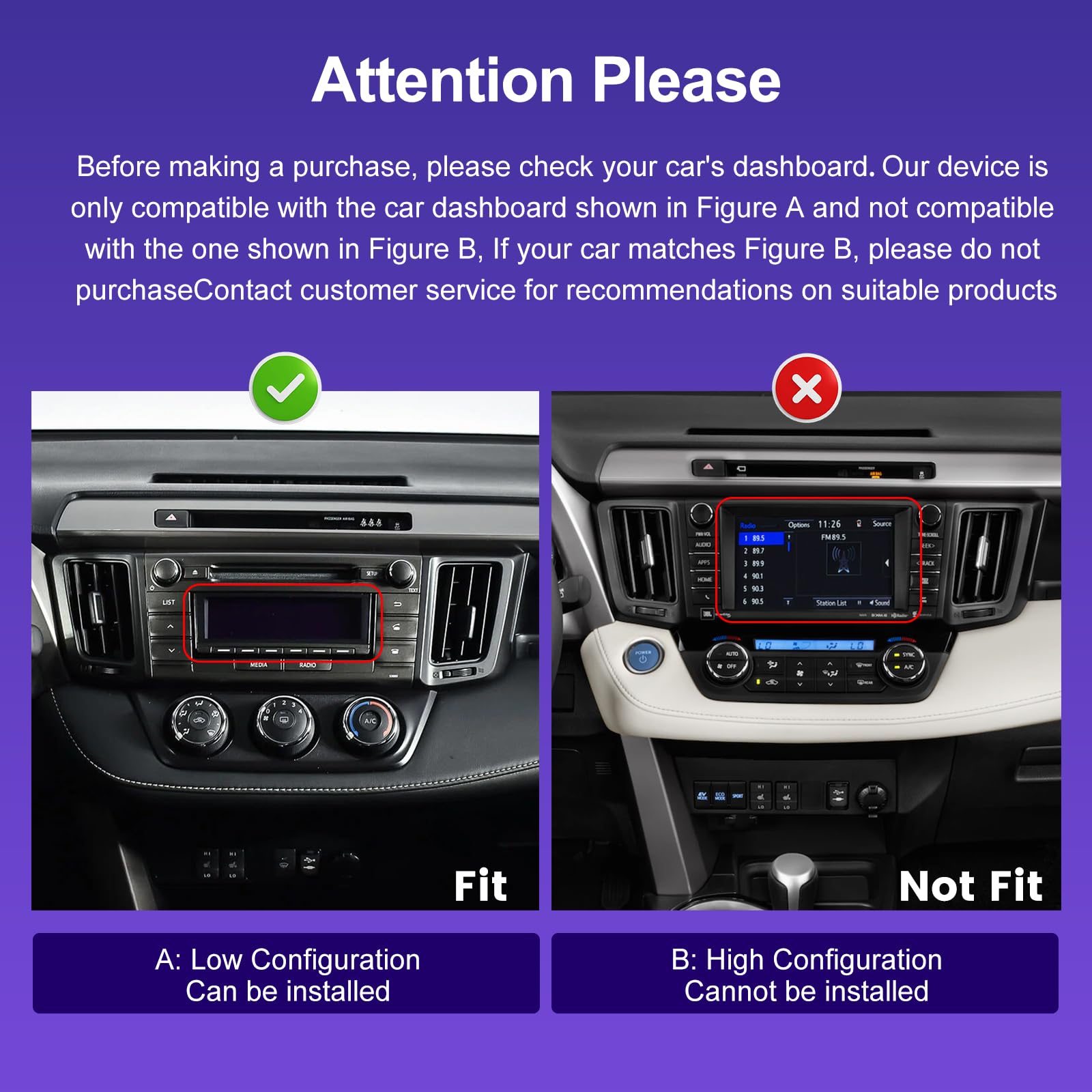 Autoradio Android 10 Pouces Avec CarPlay/Android Auto Sans Fil Pour Toyota RAV4 2013-2019 - 4GB RAM + 64GB, GPS, Bluetooth, Caméra De Recul Incluse, écran Tactile In-Cell