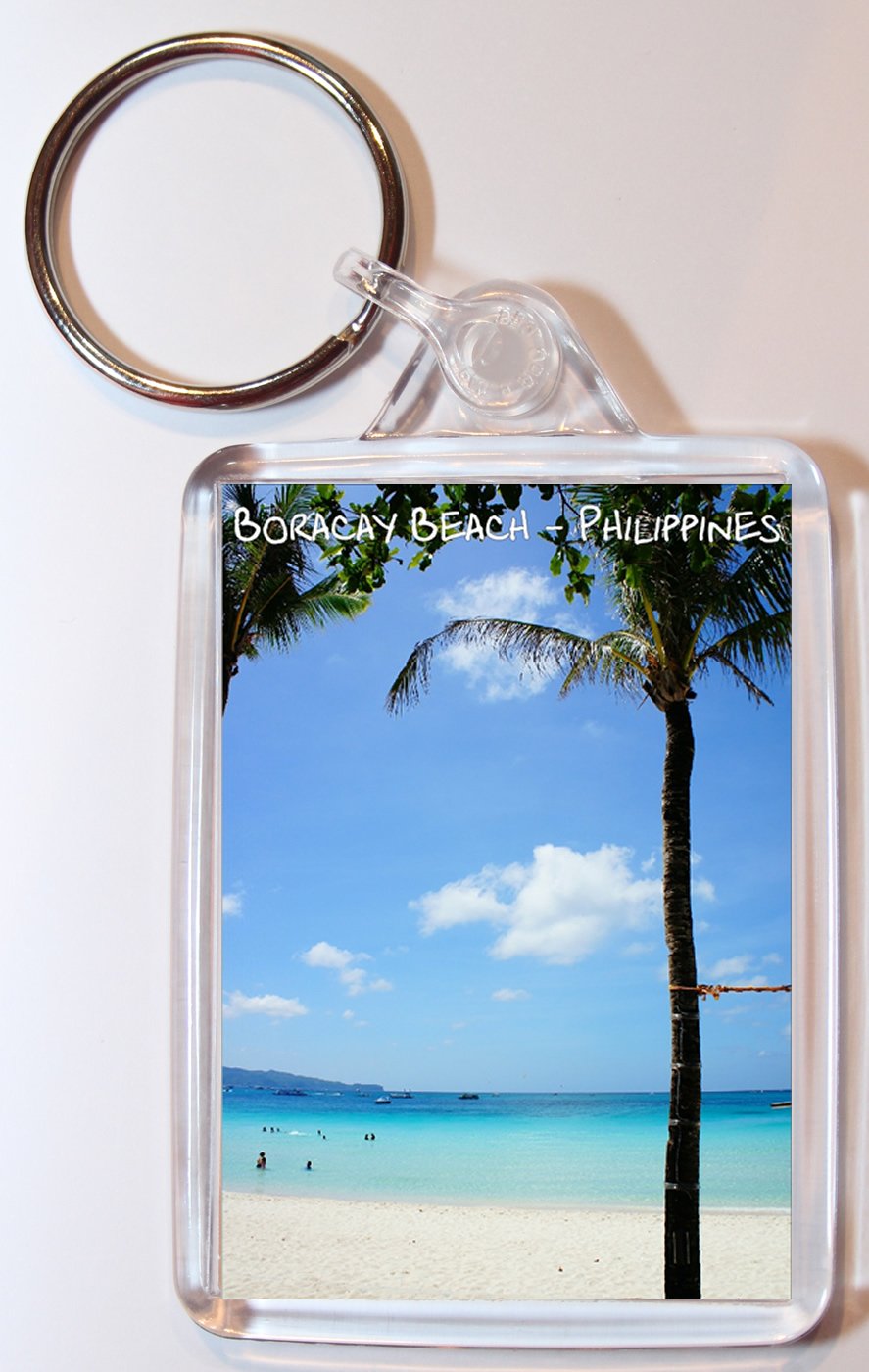 Baked Bean StoreBoracay Beach - Philippines - Double Sided Large Keyring Gift/Present/Souvenir