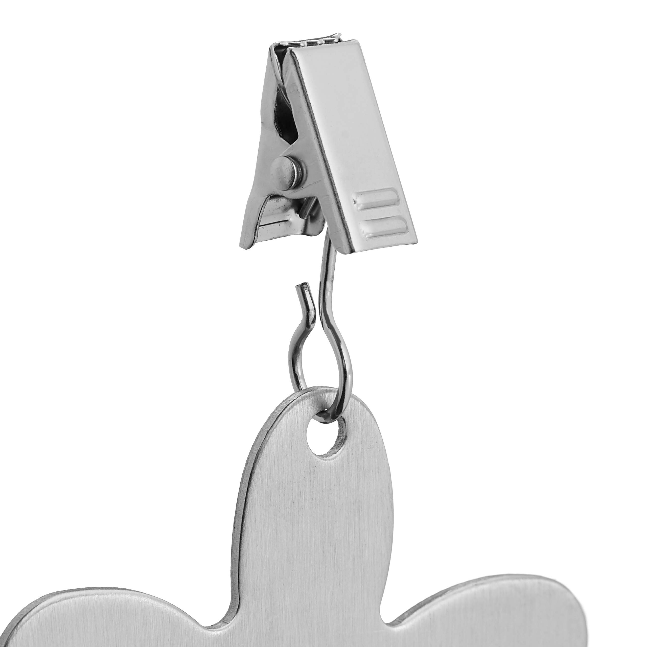Fermatovaglia Acciaio Inox - Set 8 Pezzi | Clip Per Tovaglia Da Esterno - Foto 9
