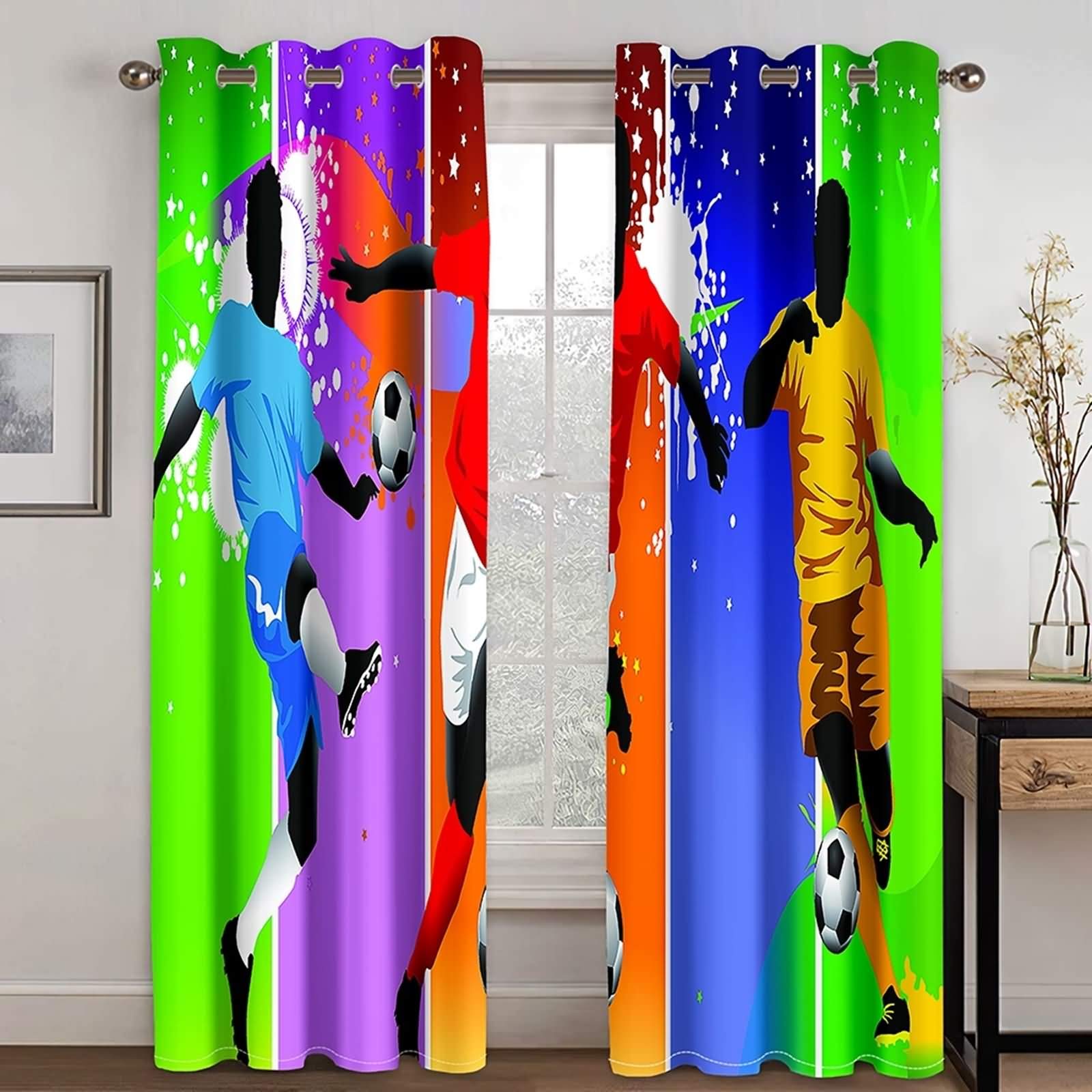 Rideau occultant football thermique parfait pour isoler une chambre d'enfant