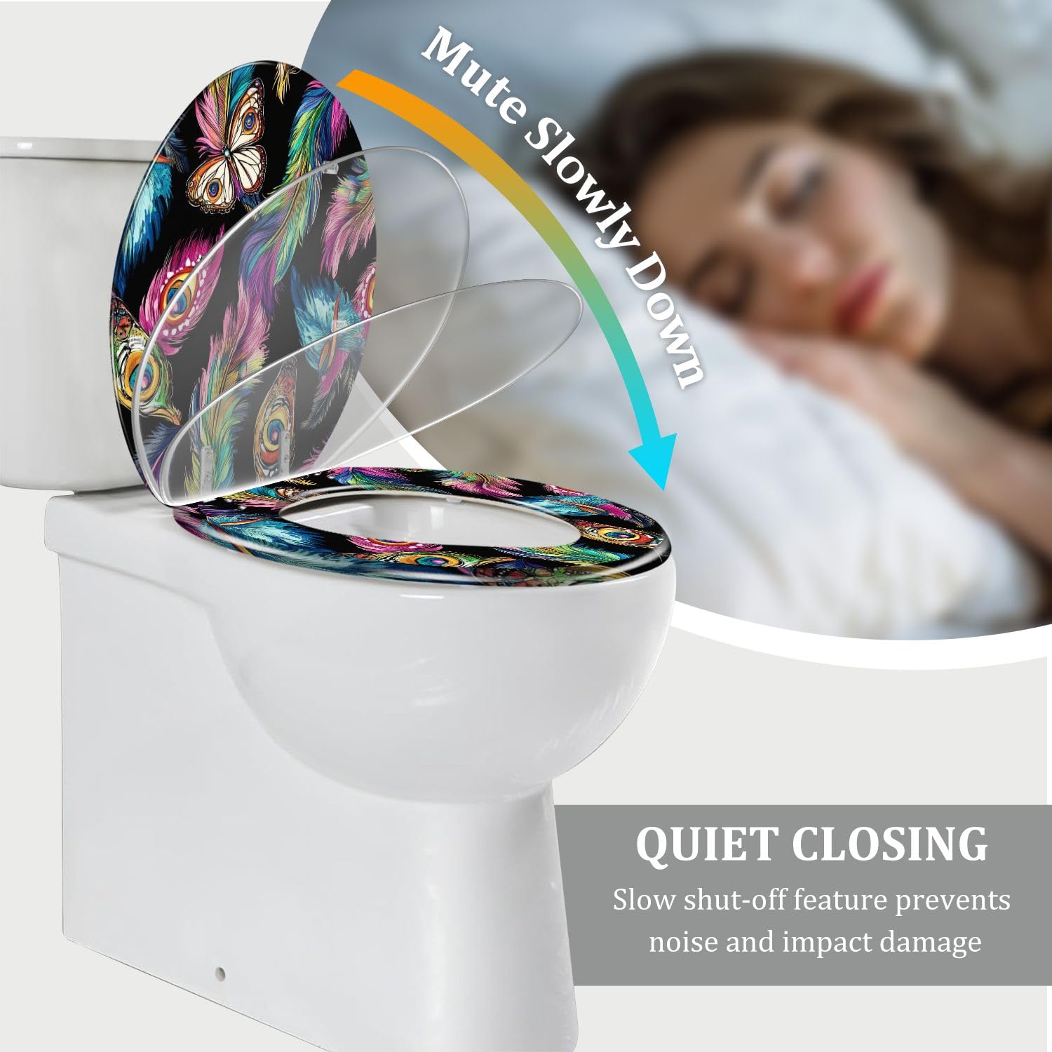 Asiento de inodoro alargado para baño