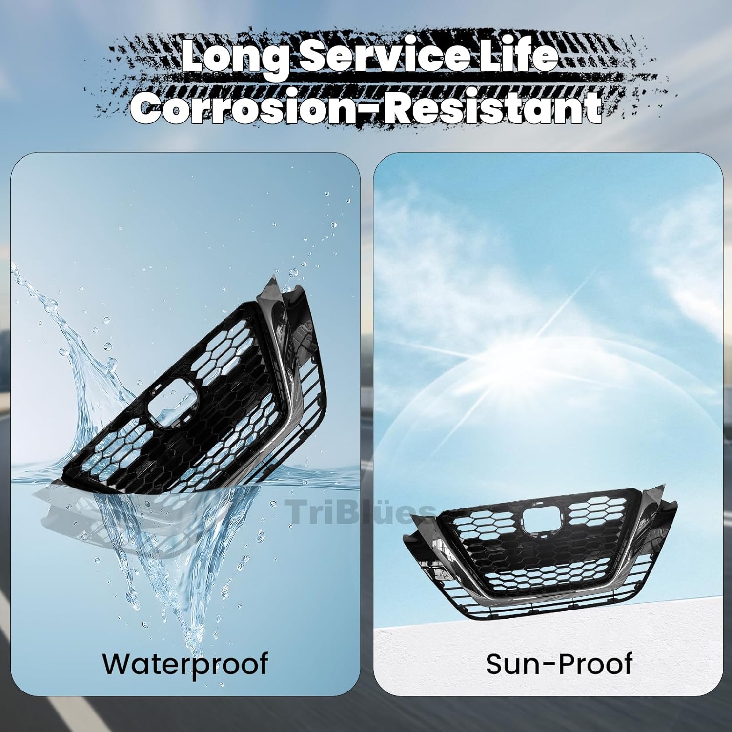 Front Bumper Grille for Nissan Altima 2019 2020 2021 2022 Replacement Front Grill, ABS Upper Hood Hollow Grille Part Car Radiator Guard for Nissan Altima 2019-2022