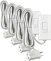 Vista 9 de Leviton Regulador de luz enchufable de mesa para bombillas LED regulables, halógenas e incandescentes, TBL03-10E, negro