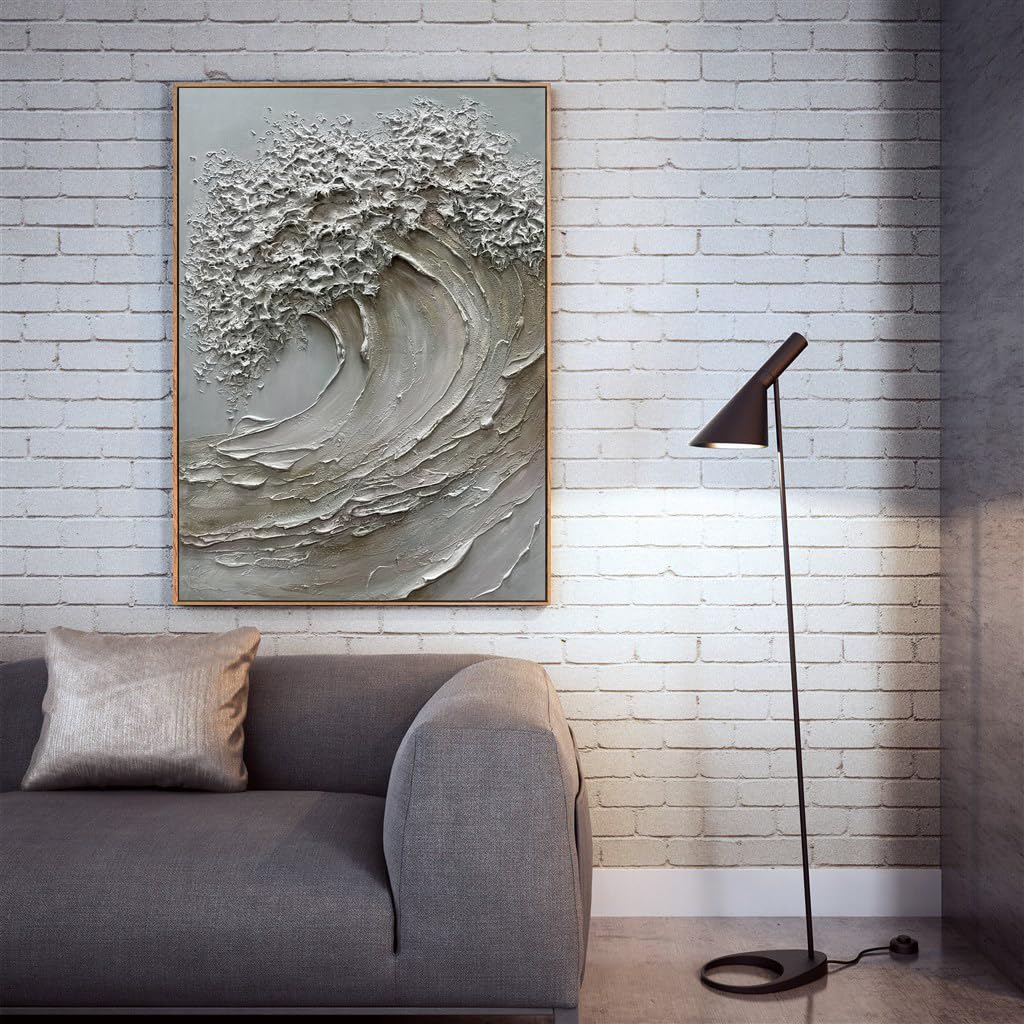Amazon.com: V-inspire 3D Textured Ocean Wave Canvas Wall Art, 30 x