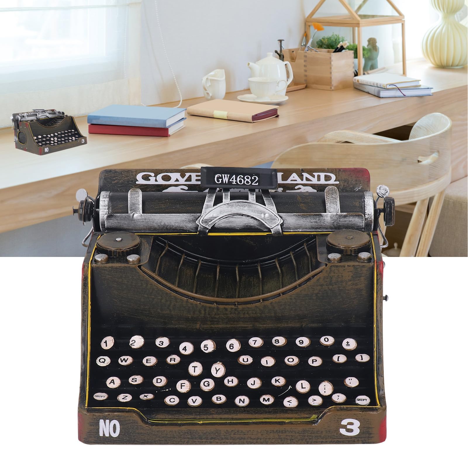 Vintage Retro Schreibmaschine, Handgefertigtes Dekorationsmodell aus Vintage Eisen f¨¹r Zuhause, Wohnzimmer, Anl?sse & Veranstaltungen