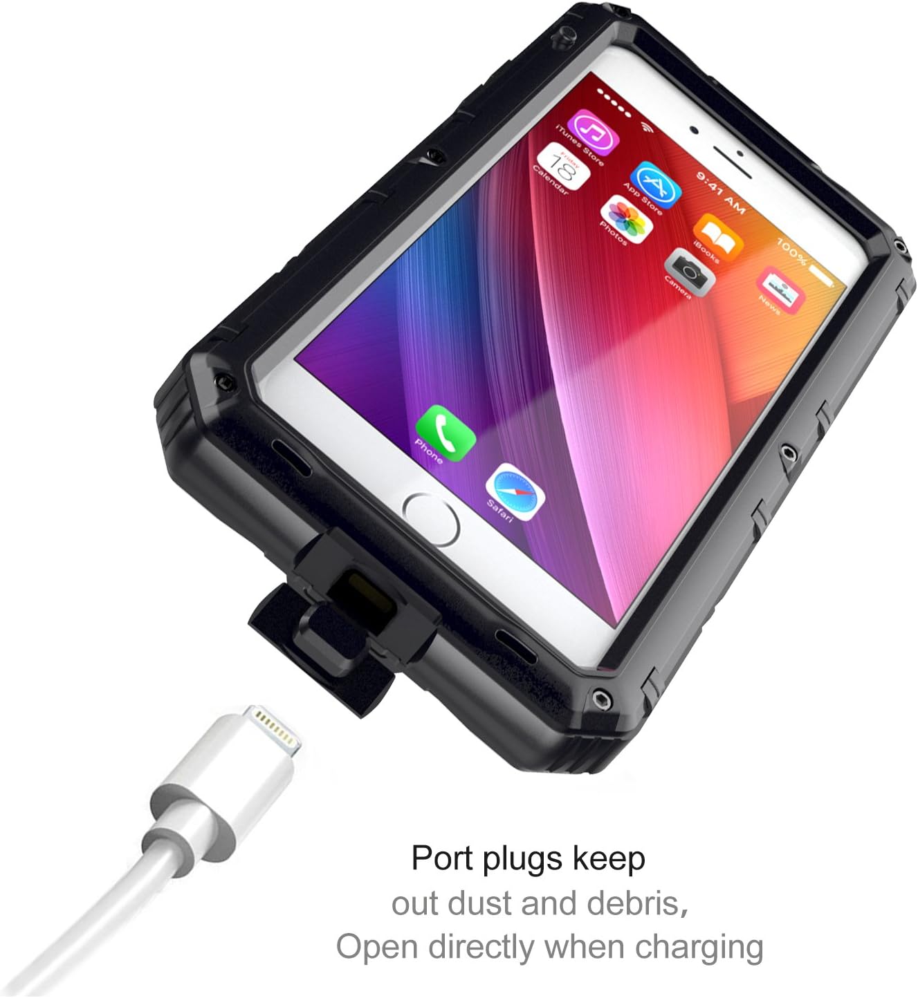 Super Cheap 🛒 Mitywah Waterproof Case for iPhone 7/8 Plus, Heavy Duty Durable Metal Full Body Protective Case Built-in Screen Protection Dropproof Shockproof Dustproof Rugged Military Grade Defender, Black Buy 1 get 1 Mitywah Waterproof Case for iPhone 7/8 Plus, Heavy Duty Durable Metal Full Body Protective Case Built-in Screen Protection Dropproof Shockproof Dustproof Rugged Military Grade Defender, Black