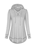 Womens Long Sleeve Workout Yoga Gym Shirts Fall Winter Athletic Hoodies with Thumb Holes