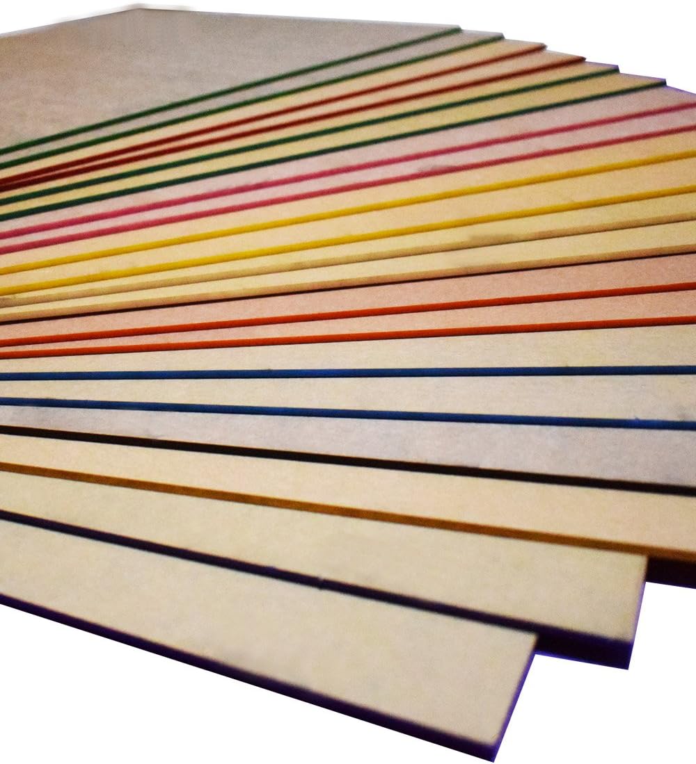 XLNT TECH 20 Pieces & 10 Colors Engraving Colored Acrylic Sheet Plastic Sheet 12"×20" × 0.118"