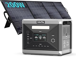 SolarPlay Generateur Électrique Portable 2500W, 2304 Wh LiFePO4 Batterie 220-240V Nomade, Groupe Electrogene Silencieux, 14 Ports - Générateur Solaire Camping Power Station