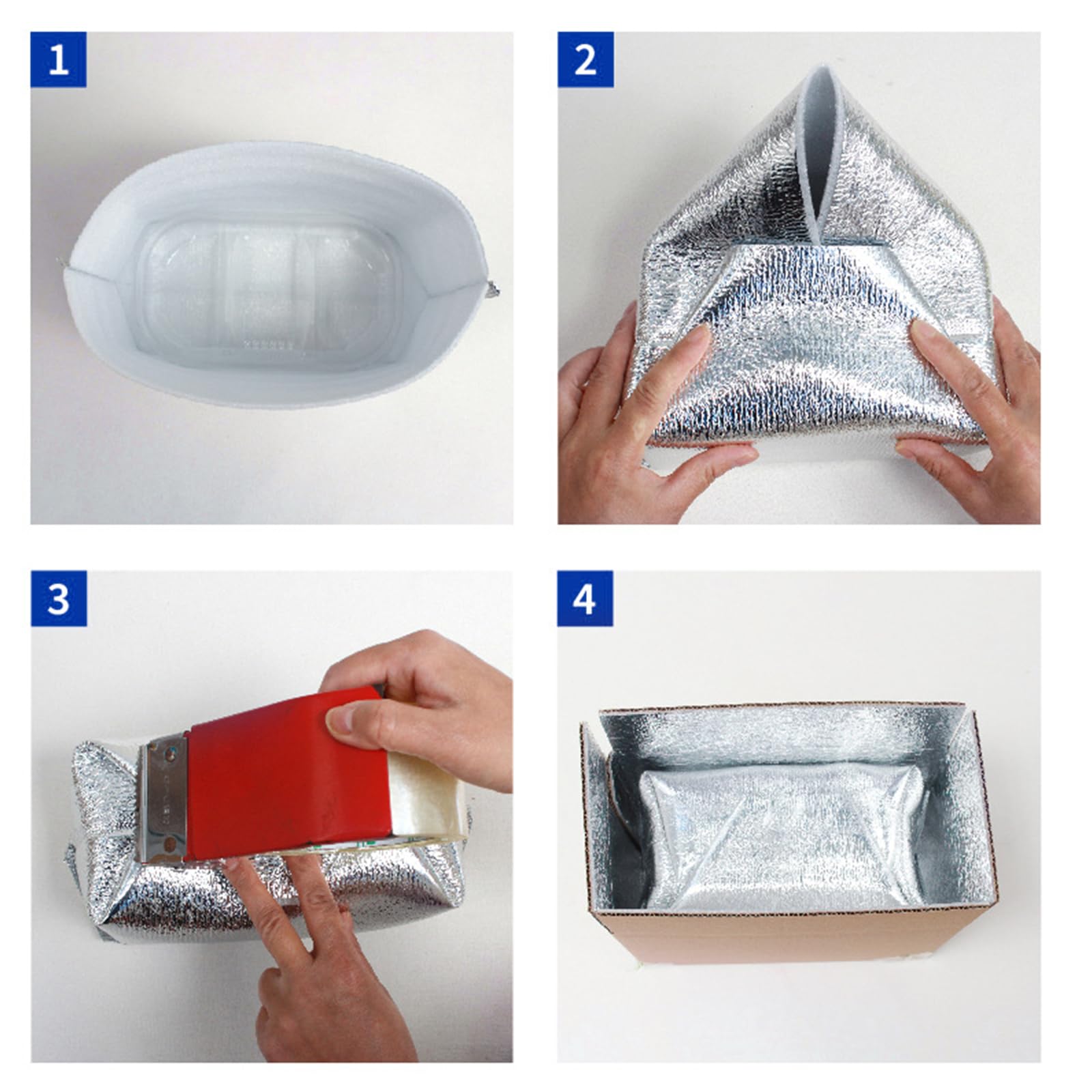 10 bolsas de envío aisladas reutilizables de 13.4 x 9.5 x 13 pulgadas, forros térmicos para lonchera, camping, picnic, bolsa aislante, impermeable, paquete de aislamiento para alimentos