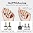 modelones Builder Nail Gel with Gel Top Coat, 3Pcs Clear Builder Nail Kit for Thickening Apex Building Extension Rhinestone Gel Tips Glue, U/V LED Lamp Cured for Home DIY Salon Girls