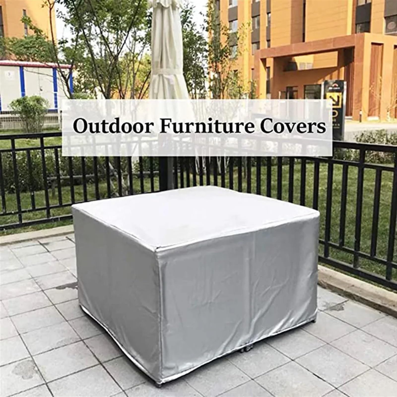 Cubierta Impermeable De 72 Tamaños, Cobertores For Muebles De Jardín Y Patio Exterior, Fundas For Sillas De Lluvia Y Nieve For Sofá, Mesa, Silla, Cubierta A Prueba De Polvo(Silver,220X220X85cm)