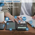 Scientific Calculator for School with Notepad, ROATEE Middle and High School Supplies for Students, 82 MS Foldable 2-Line Display Science Calculator with Writing Tablet, Solar and Battery Powered