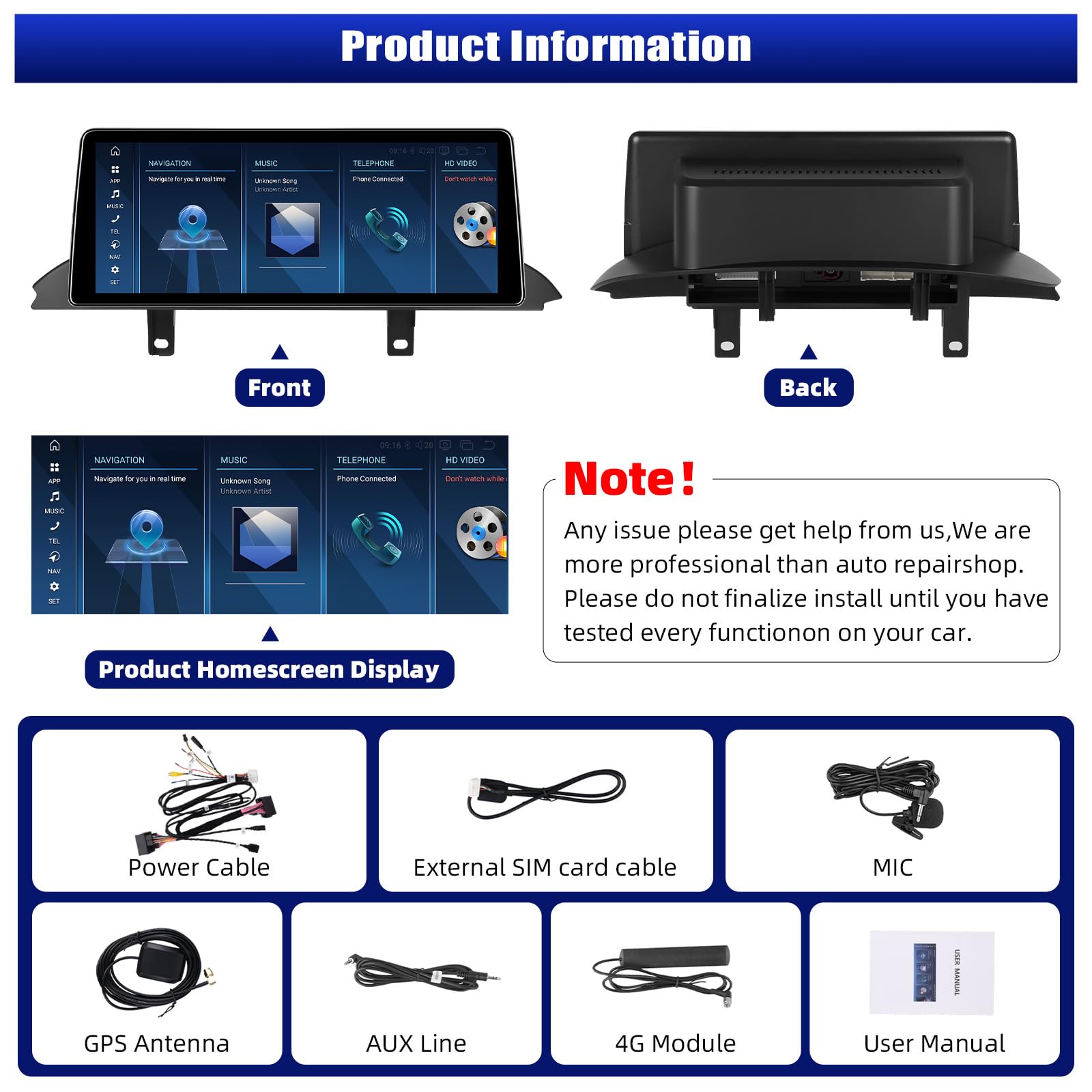 CAMECHO 8 Core 4G+64G Snapdragon Android 15 Radio de Coche para BMW Serie 3 4 F30 F31 F32 (2013-2017) para NBT-System,Pantalla de 10.25" con Carplay Android Auto Mirror Link WiFi 4G Bluetooth5.1 FM