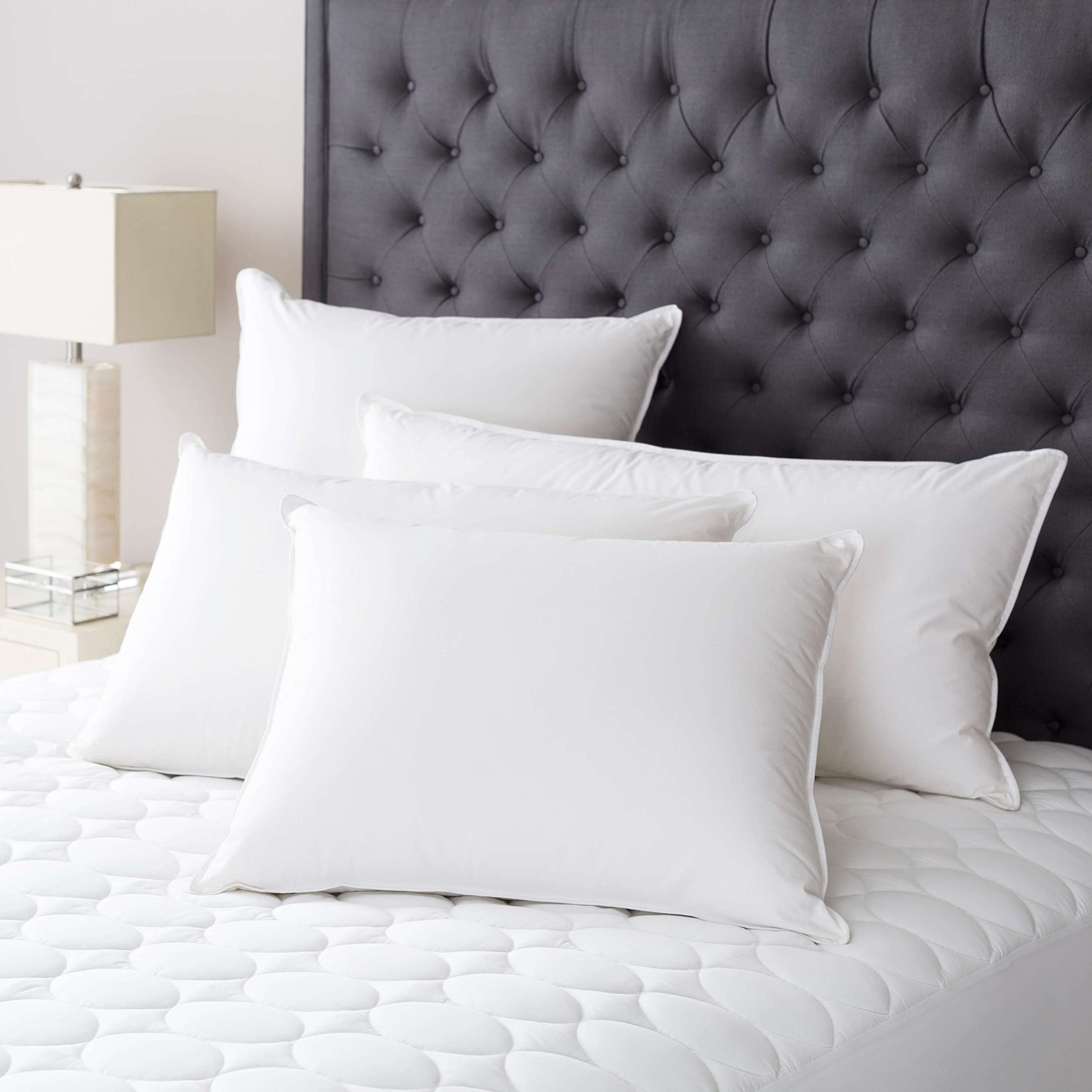 Pine Cone Hill Meditation Down Pillow Firm Euro Feet White Solid Pattern
