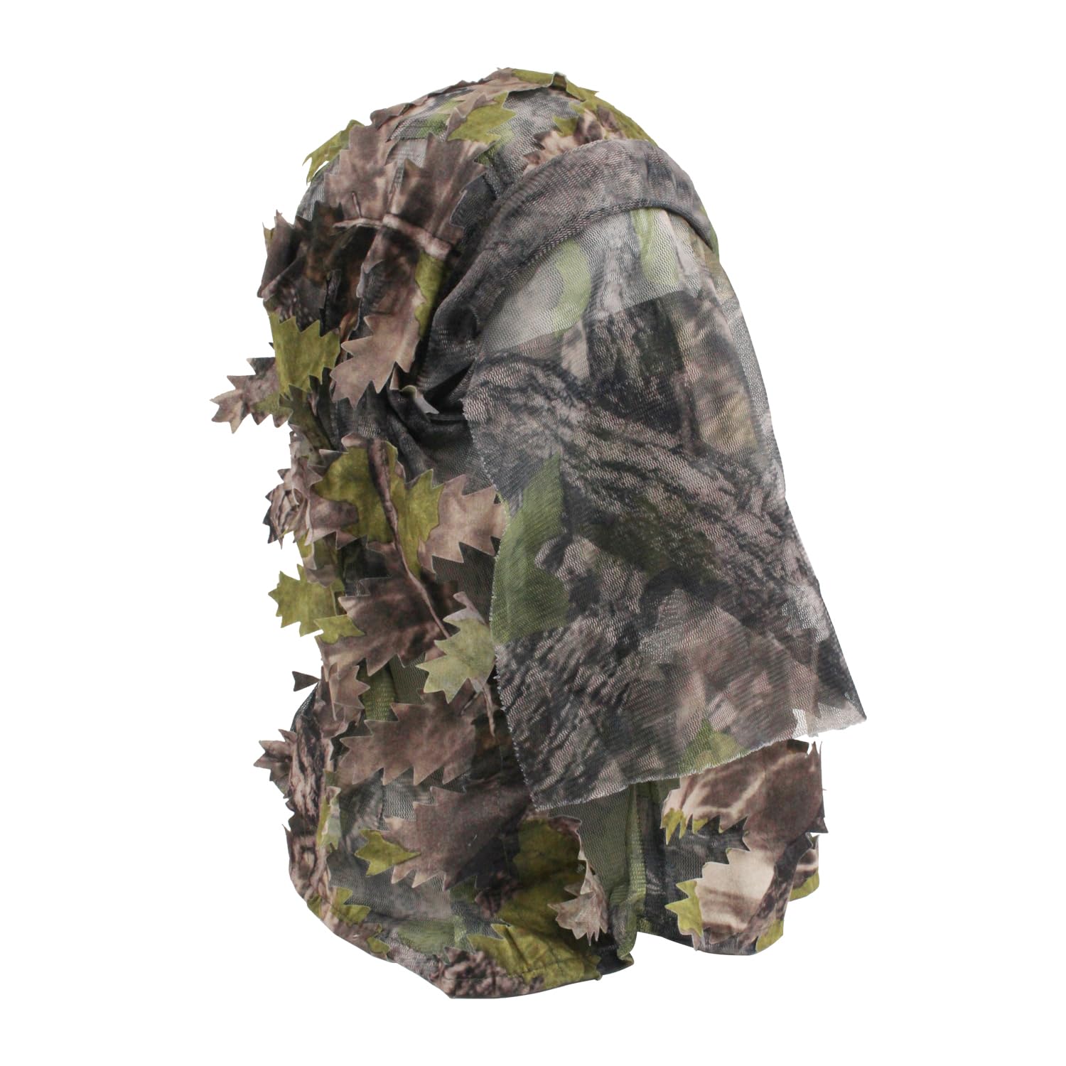 Fousam 3D Camouflage Leafy Full Face Mask Headwear, 2-in-1 Adjustable Hat Mask Netting, Sniper Veil for Ghillie Suit, Hunting