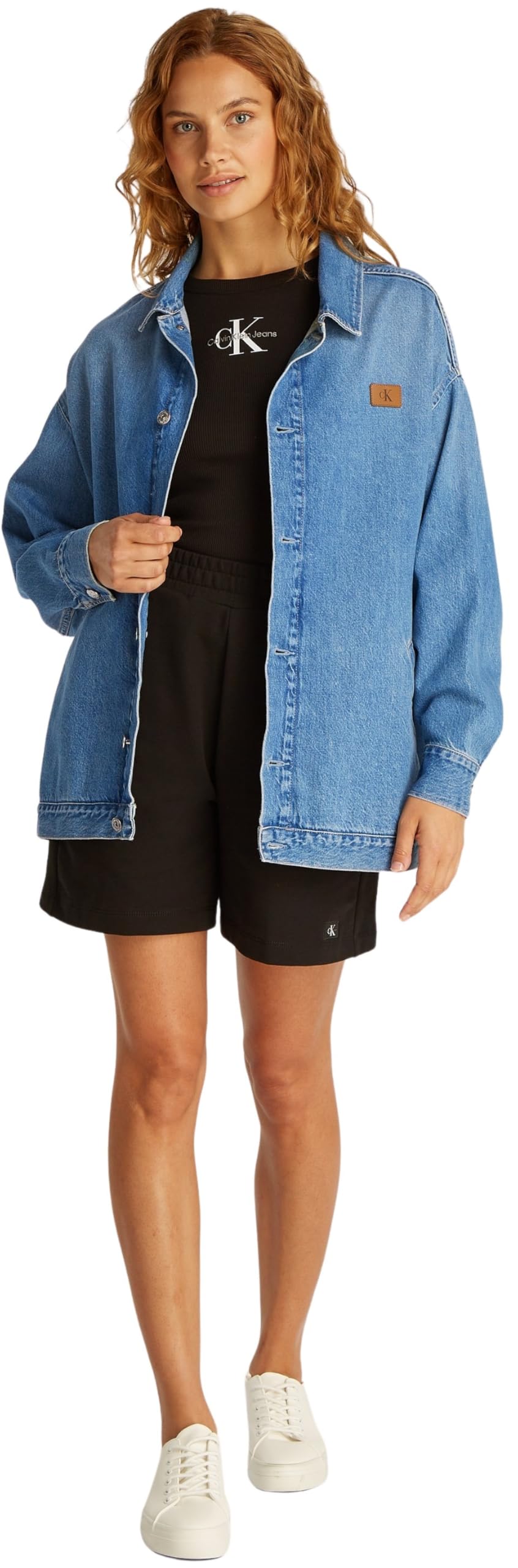 Calvin Klein Cazadora vaquera Mujer Denim Overshirt Oversized