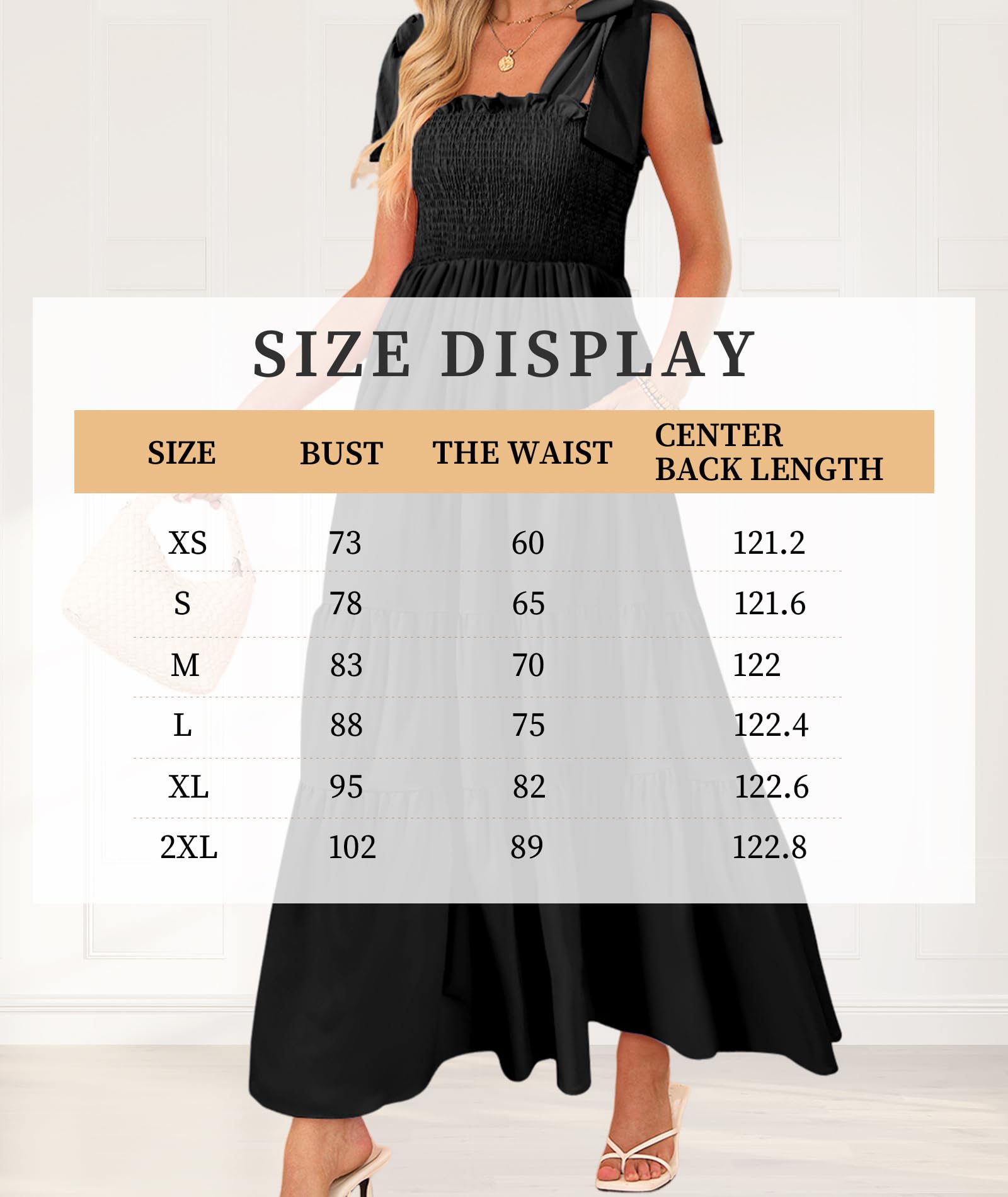 CURBODO Vestido largo de verano para mujer, estilo bohemio, con tirantes delgados, casual, largo, acampanado, vestido de playa con cuello cuadrado, vestido de sol fluido