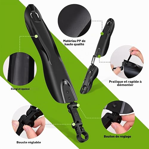 Behiruch Kit de Garde-Boue Universel pour vélo VTT 24-29" avec Outils - 3