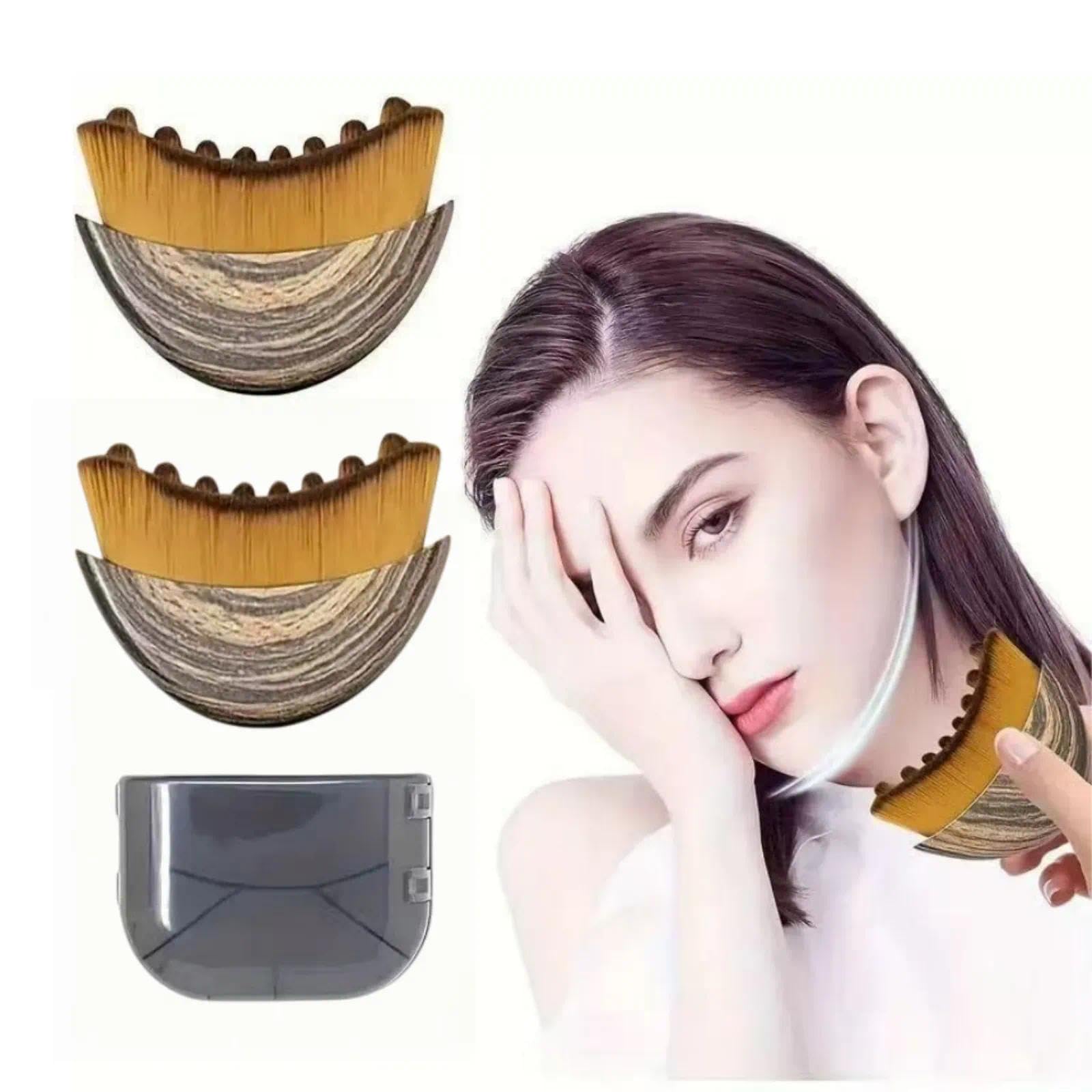 Aluvea GloBrush，Lymphatic Facial Brush, eine Konturierungs-Massagebürste für die Gesichtsreinigung und Kinnformung，Massieren Sie die Augen und Halsregion(Zwei)