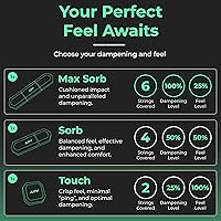 Vista 5 de ADV Tennis Amortiguador con tacto personalizado, paquete de 3, amortiguador de raqueta para reducir la vibración, aliviar los síntomas de lesiones