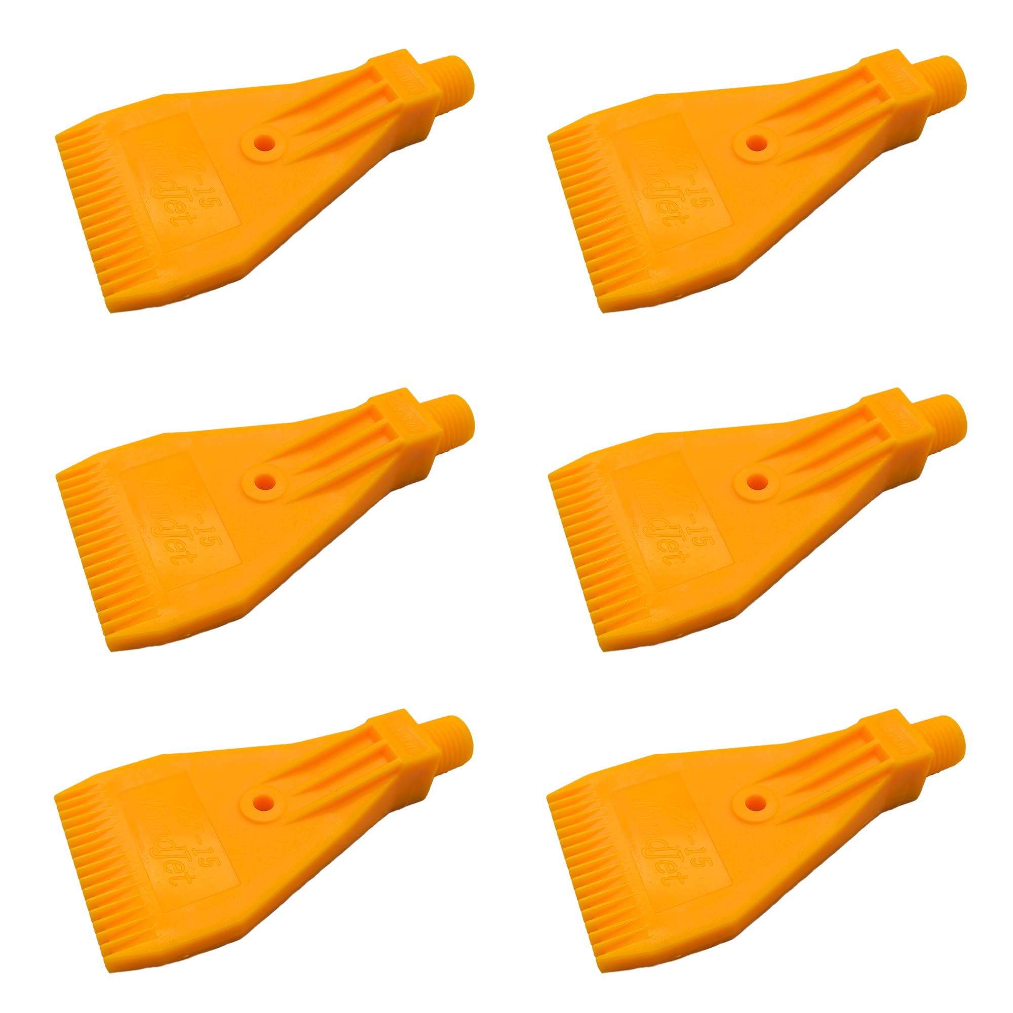 6 Pcs Boquilla Plana G1/4 Rosca Macho 16 Agujero De Aire Soplado Adecuadas Para Piezas De Máquinas De Aire Comprimido, Eliminación De Polvo, Enfriamiento, Secado