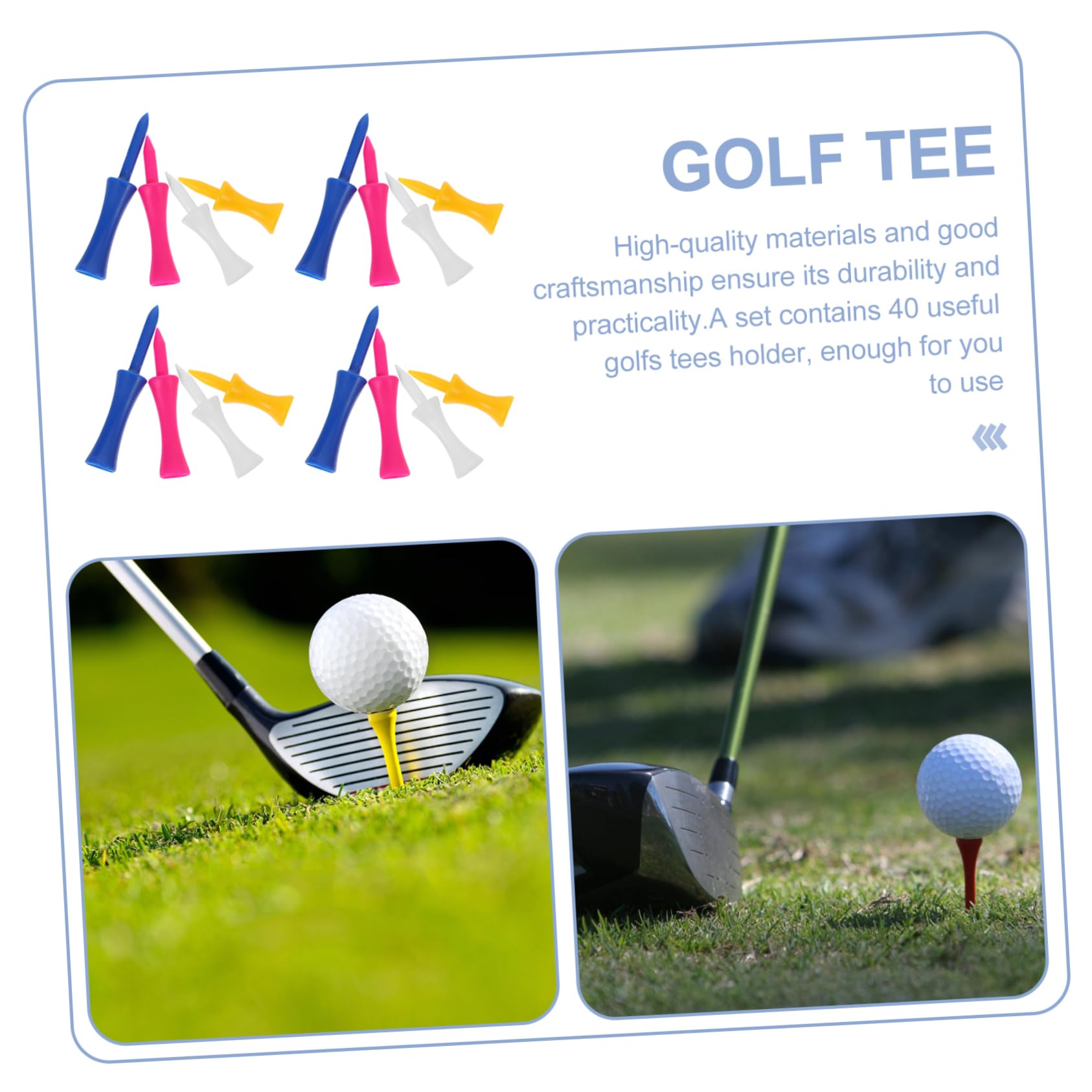 ibasenice Kunststoff Golf Tees Halter Robuste Golfer Zubehör Für Indoor Outdoor Training Verschleißfest Farbvariationen Optimale Schusskraft Abnutzung