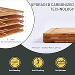 Panneaux de coupe en bambou résistants Bloc de boucher en bois non toxique pour la cuisine Non glissade Céréale solide Épaisseur de jus de bois Planche à découper extra grand grand petit meilleur chauffage de maison Gift-V-02