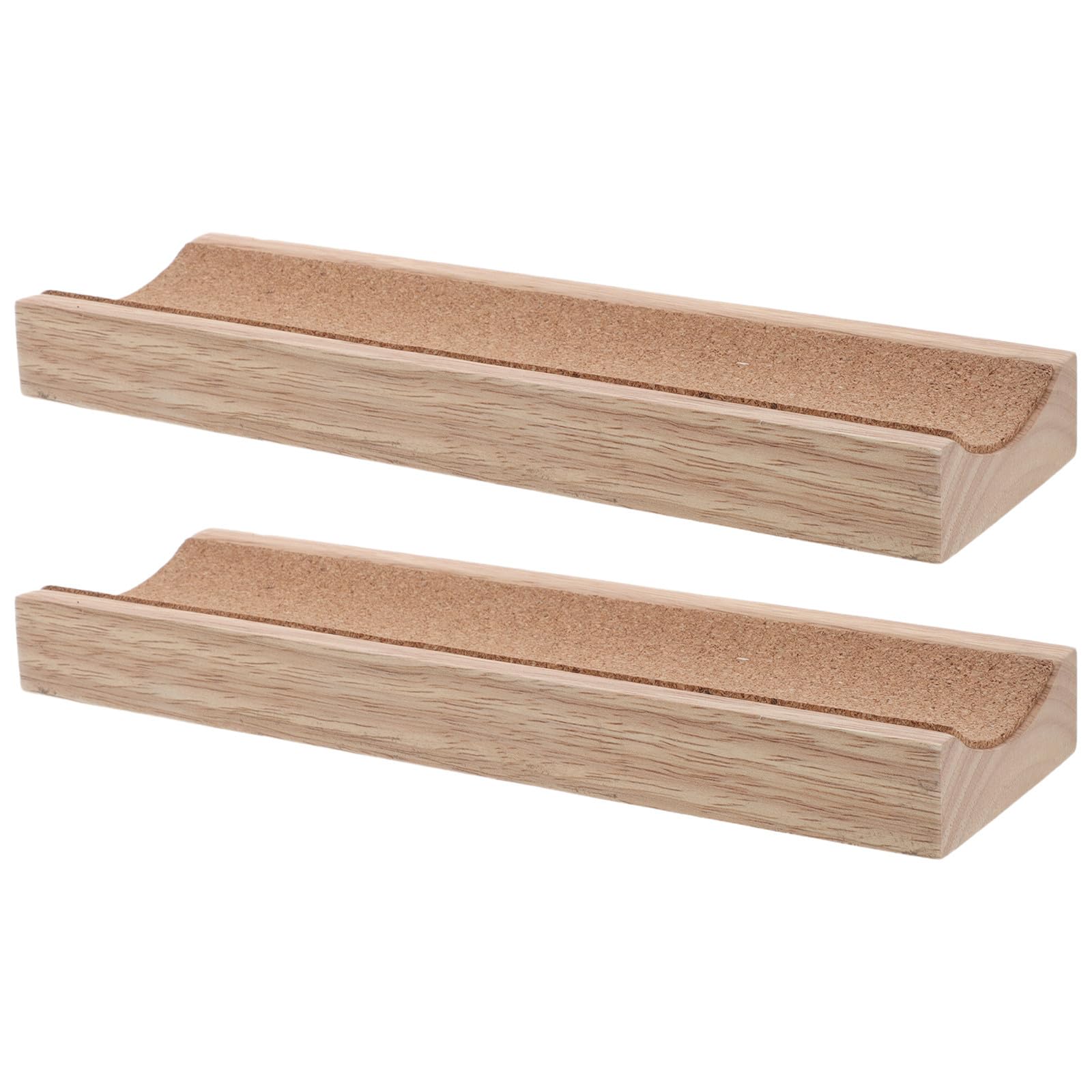 Soporte de madera para rodillos que evita caídas y manchas en encimeras de cocina