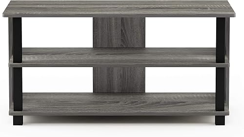 Miniatura 6 de Furinno Turn-N-Tube - Zapatero compacto de 3 niveles para entrada de armario, roble francésnegro