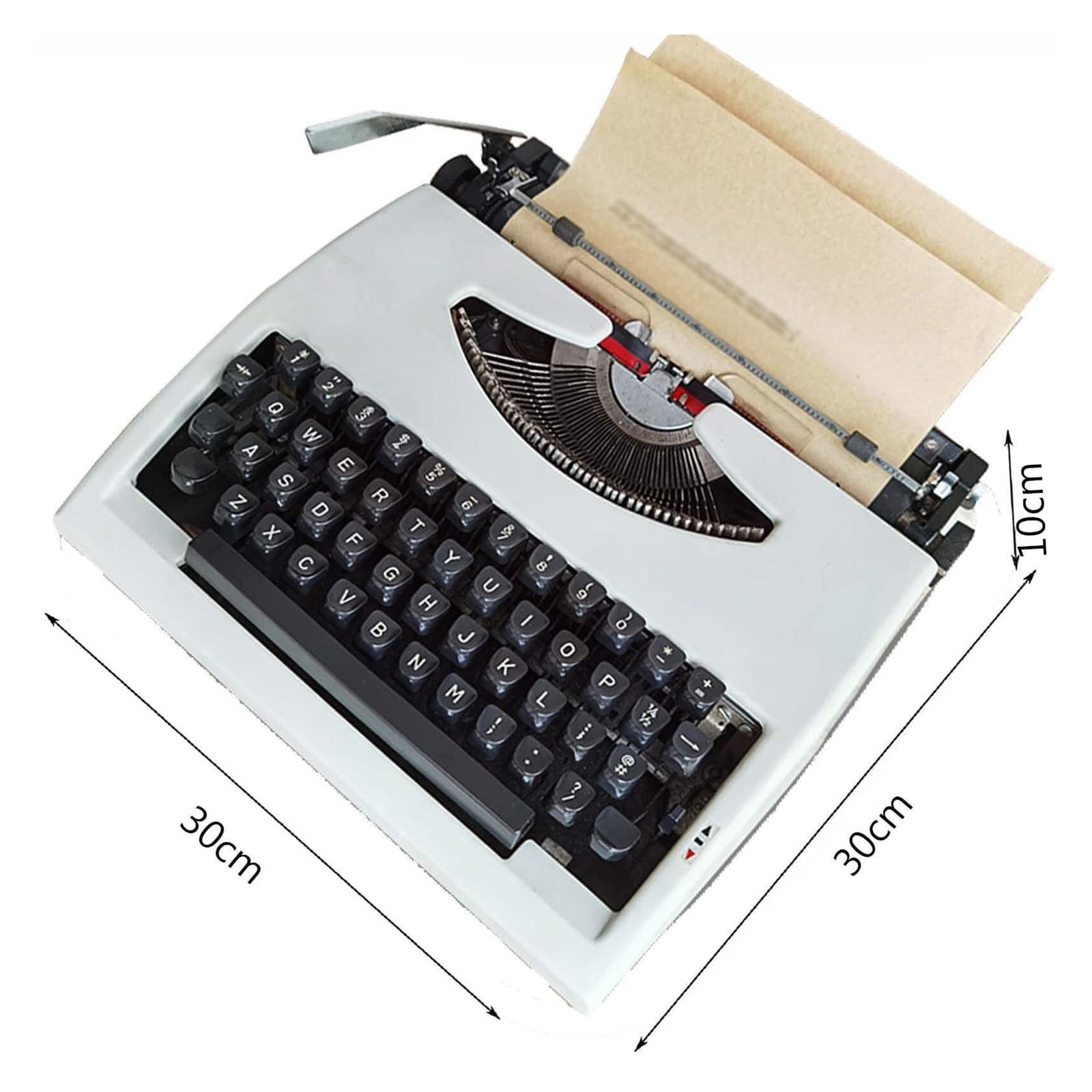 Kreative Retro-Schreibmaschine, mechanisch, Englisch, altmodisch, Nostalgie, tragbares Retro-Handbuch, altmodisches, traditionelles tragbares Handbuch